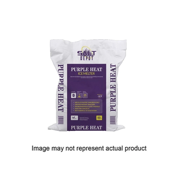 Salt Depot Purple Heat Ice Melt, Crystalline, Purple, Slightly Aromatic, 20 lb, Bag PH20 PURPLE HEAT